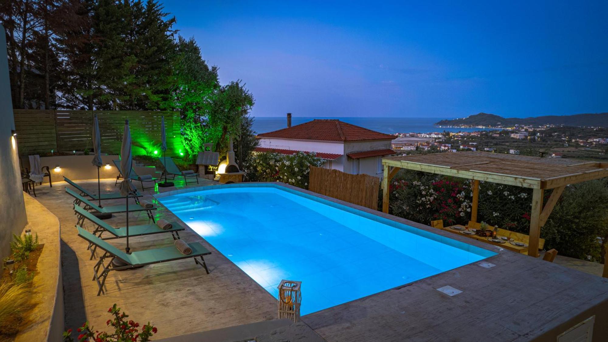 Zante Luxury Seaview Villa With Private Pool Katastarion Exterior photo